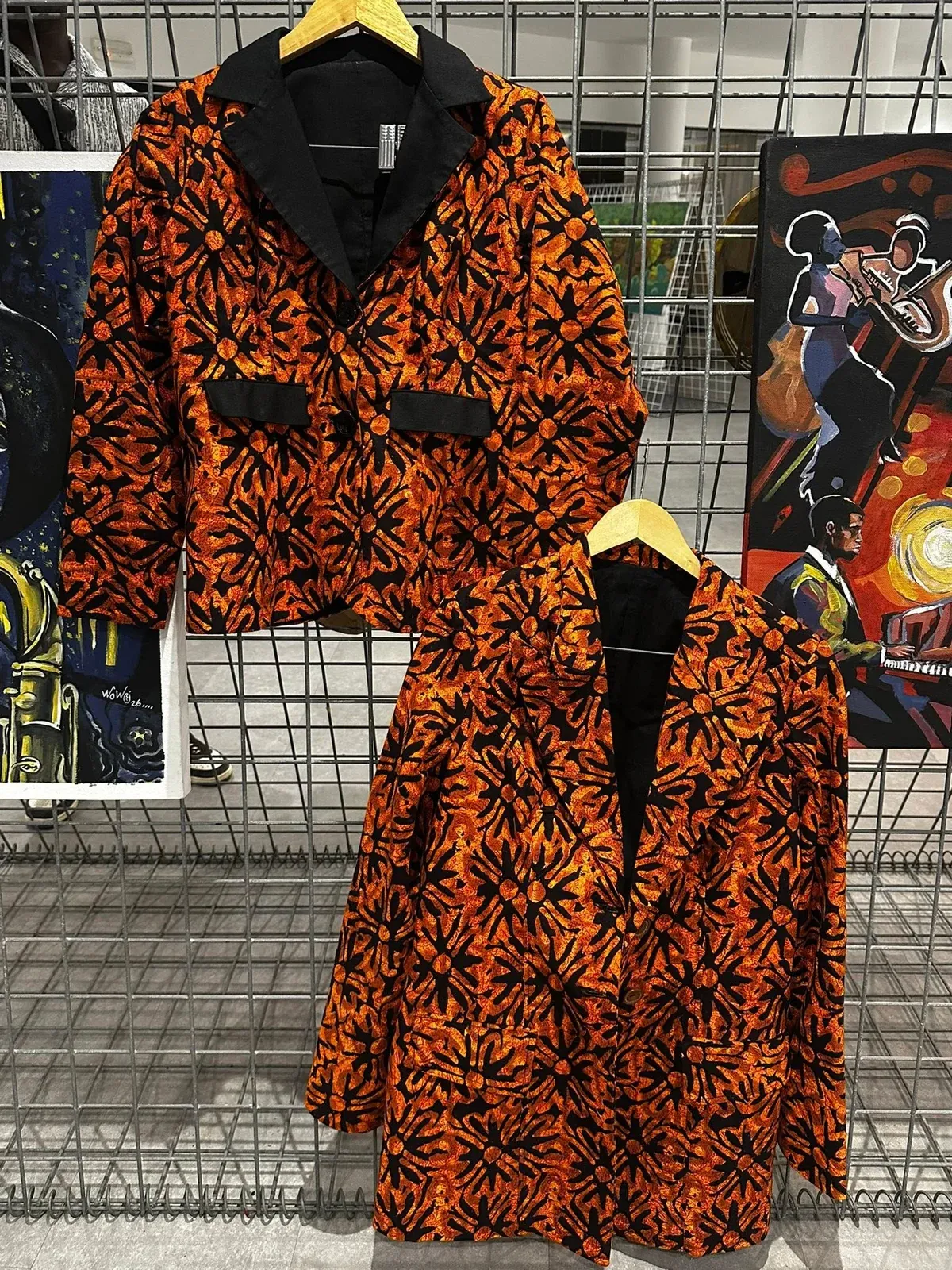 Ensemble kimono orange et noir Djelika Secrets