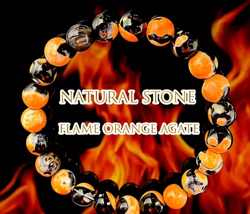 Agate de feu orange